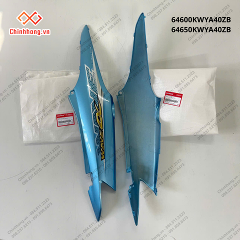 Bộ ốp sườn trái phải*B203M*-Bộ nhựa Wave Alpha 2016 xanh nhạt