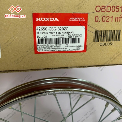 Bộ vành & moay ơ sau DREAM-WAVE 100