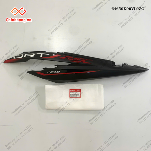 Bộ ốp sườn trái *NHA76M*-BỘ NHỰA WAVE 110 RSX 2023 ĐỎ ĐEN ĐĨA