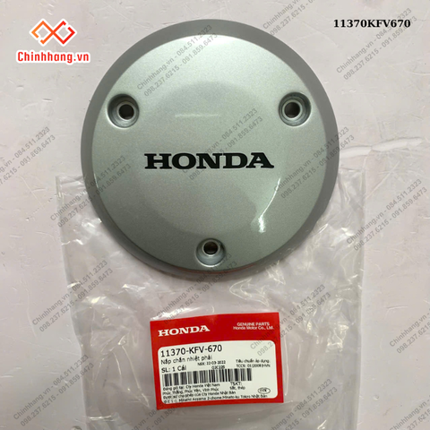 Nắp chắn nhiệt phải Dream (trắng - chữ Honda đen)