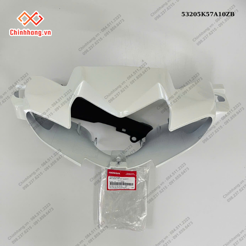 Nắp trước tay lái *NHB55P*-BỘ NHỰA WAVE BLADE SỐ TRẮNG ĐEN THƯỜNG