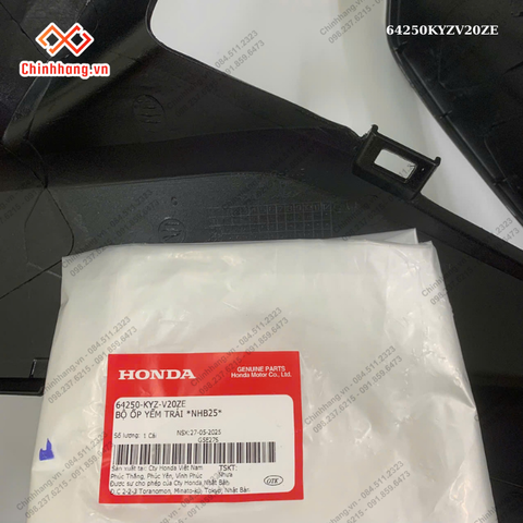 Bộ ốp yếm trái *NHB25*-BỘ NHỰA Future 125-2011-màu đen