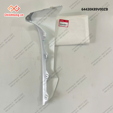 Cánh yếm phải *NHB55P*-Bộ nhựa Wave Alpha 110cc năm 2023 Trắng bạc