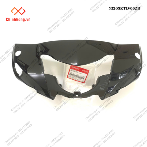 Nắp trước tay lái *NHA69P*-BỘ NHỰA WAVE S 100 2008 MÀU ĐEN