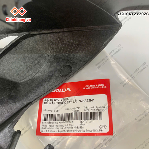 Bộ nắp trước tay lái *NHA62M*-BỘ NHỰA Future 125-2011-màu đen