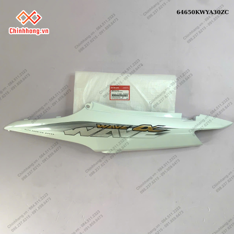 BỘ NHỰA WAVE Alpha 100- 2013 Màu Trắng-Bộ ốp sườn trái*NHB55*