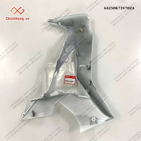 Bộ ốp ống yếm trái *NHB55P*-Bộ nhựa Future 125-2019 màu trắng