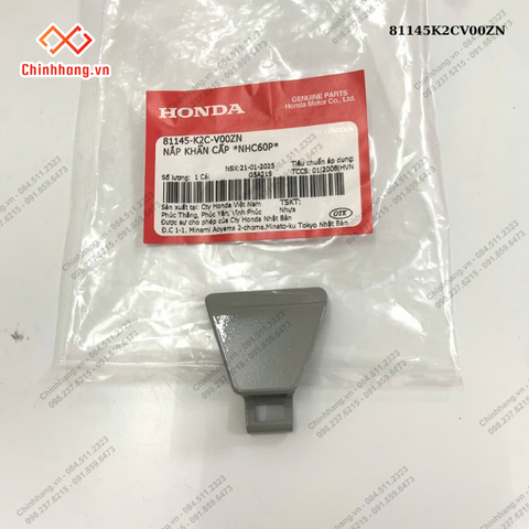 Nắp khẩn cấp *NHC60P*-BỘ NHỰA Vision 2023 phiên bản thể thao,Màu Xám Xi Măng Đen