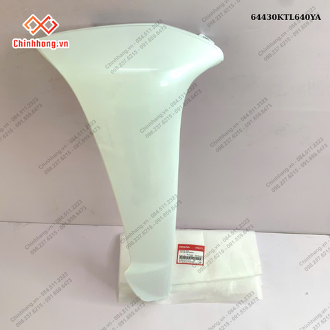 BỘ NHỰA WAVE Alpha 100- 2013 Màu Trắng-Cánh yếm phải*NHB55P*