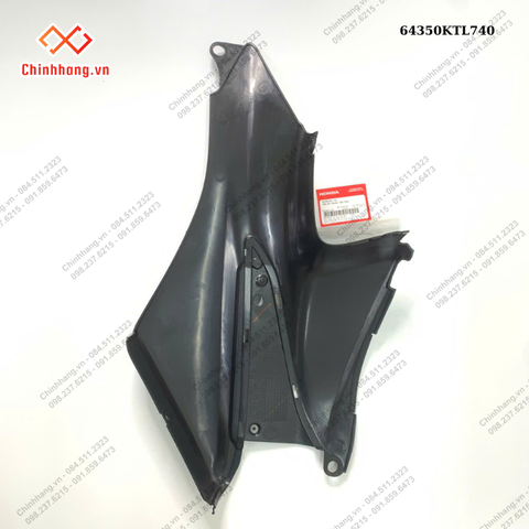 Tấm ốp trung tâm phải-BỘ NHỰA WAVE S 100 2008 MÀU ĐEN
