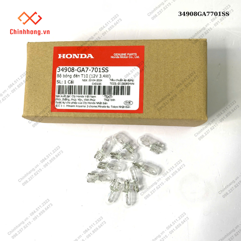 Bộ bóng đèn T10 (12V 3.4W) HONDA