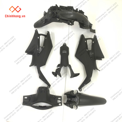 BỘ NHỰA NHÁM ĐEN-BỘ Wave Alpha 110cc năm 2024 Phiên bản cổ điển Màu Vàng Trắng