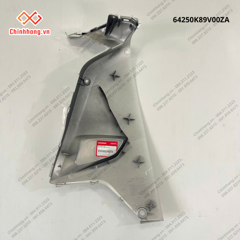 Bộ ốp yếm trái *NH411M*-Bộ nhựa Wave Alpha 110cc năm 2023 Trắng bạc