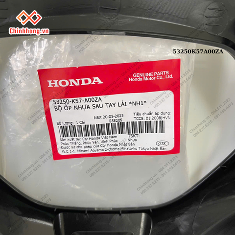 Bộ ốp nhựa sau tay lái *NH1*-BỘ NHỰA WAVE BLADE SỐ TRẮNG ĐEN THƯỜNG