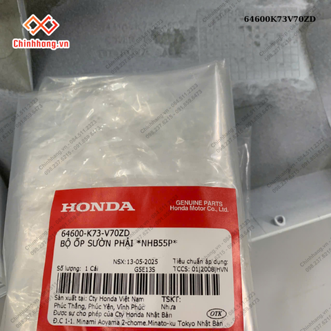 Bộ ốp sườn phải *NHB55P*-Bộ nhựa Future 125-2019 màu trắng