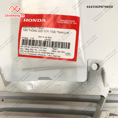 Tấm thông gió yếm trái *NH411M-BỘ NHỰA FUTURE Neo 125-2005- màu đỏ đậm