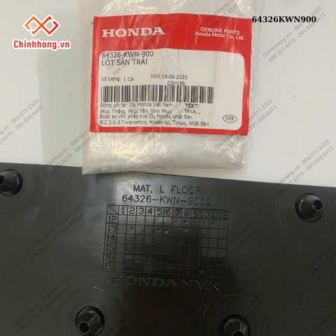 Lót sàn trái-BỘ NHỰA PCX-2012- màu NÂU ĐEN