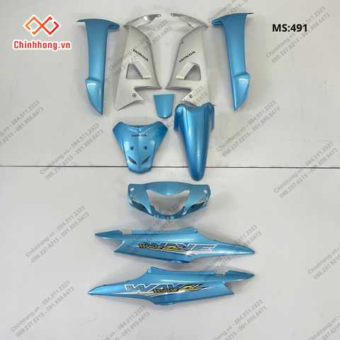 Bộ nhựa màu bóng-Bộ nhựa Wave Alpha 2016 xanh nhạt