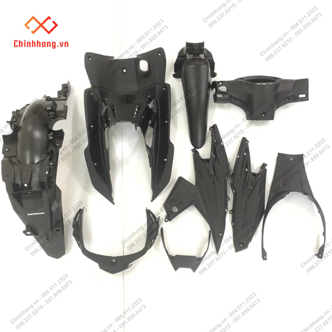 BỘ NHỰA ĐEN NHÁM-BỘ NHỰA WAVE 110 RSX 2023 ĐỎ ĐEN