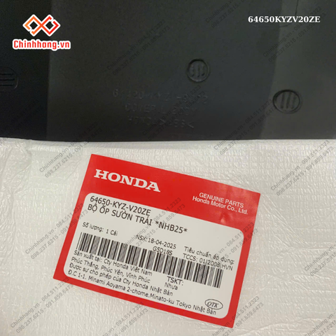 Bộ ốp sườn trái *NHB25*-BỘ NHỰA Future 125-2011-màu đen