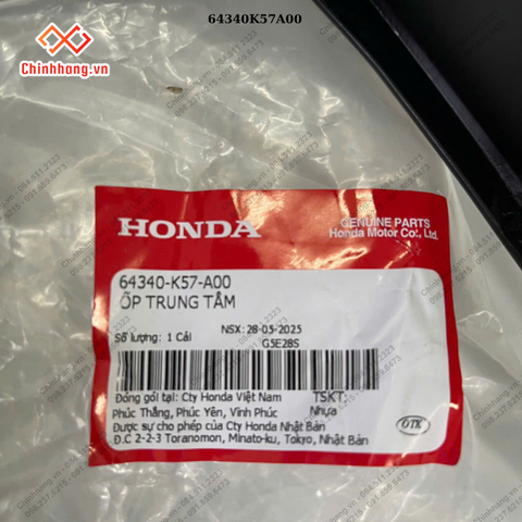 Ốp trung tâm-BỘ NHỰA WAVE BLADE SỐ TRẮNG ĐEN THƯỜNG