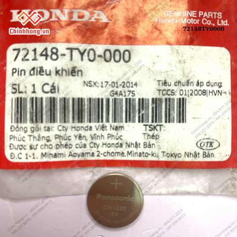 PIN(CR1632) Pin điều khiển HONDA Pcx 125 2014