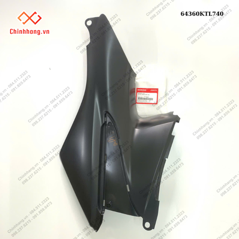 Tấm ốp trung tâm trái-BỘ NHỰA WAVE S 100 2008 MÀU ĐEN