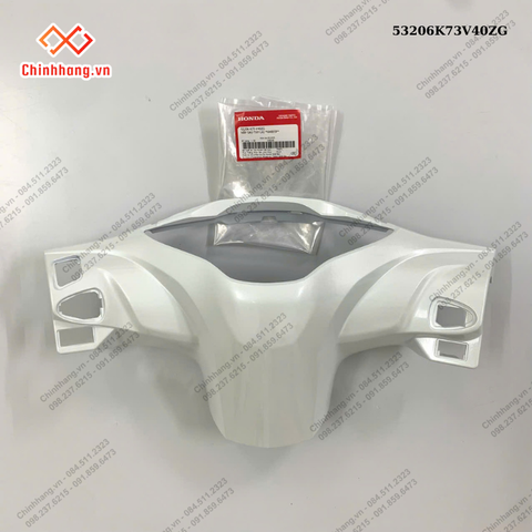 Nắp sau tay lái *NHB55P*-Bộ nhựa Future 125-2019 màu trắng