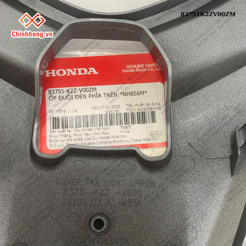 Ốp đuôi đèn phía trên *NHB56M*-BỘ NHỰA ABL160 BẢN ĐẶC BIỆT-XANH XÁM ĐEN-2022