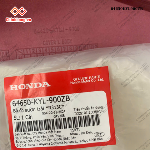 Bộ ốp sườn trái *R313C*-BỘ NHỰA FUTURE Neo FI 2008- màu ĐỎ