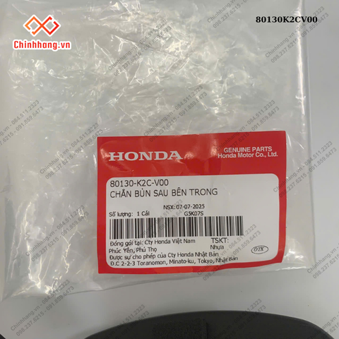 Chắn bùn sau bên trong-BỘ NHỰA Vision 2023 phiên bản thể thao,Màu Xám Xi Măng Đen