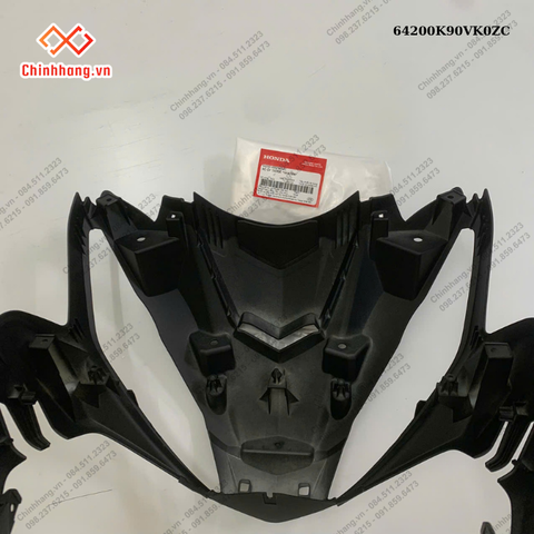 Bộ ốp trước *NHA76M*-BỘ NHỰA WAVE 110 RSX 2023 ĐỎ ĐEN ĐĨA