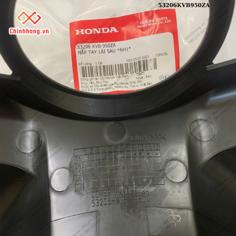 Nắp tay lái sau *NH1*-BỘ NHỰA Click màu đen-2010