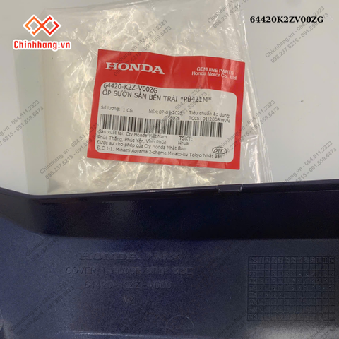 Ốp sườn sàn bên trái *PB421M*-BỘ NHỰA ABL160 BẢN ĐẶC BIỆT-XANH XÁM ĐEN-2022