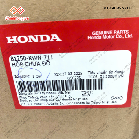 Hộp chưa đồ HONDA PCX 125