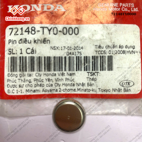 PIN(CR1632) Pin điều khiển HONDA Pcx 125 2014