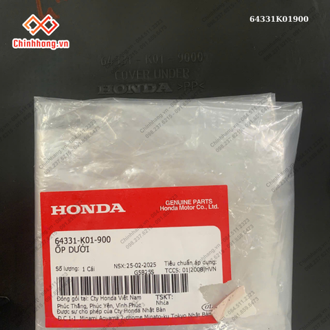 Ốp dưới-BỘ NHỰA SH 150-2012 MÀU ĐEN