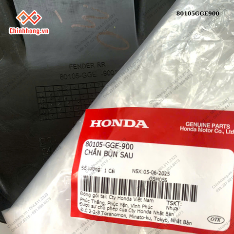 Chắn bùn sau-BỘ NHỰA Lead 110-2010,màu đỏ tươi