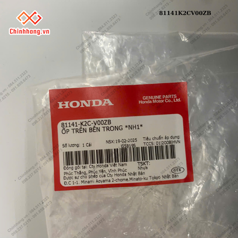 Ốp trên bên trong *NH1*-BỘ NHỰA Vision 2023 phiên bản thể thao,Màu Xám Xi Măng Đen