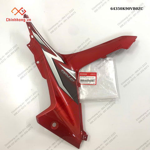 Bộ ốp trung tâm bên phải *R340C*-BỘ NHỰA K90 WAVE RSX 110 2018 màu Đỏ