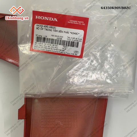 Bộ ốp trung tâm bên phải *R340C*-BỘ NHỰA K90 WAVE RSX 110 2018 màu Đỏ