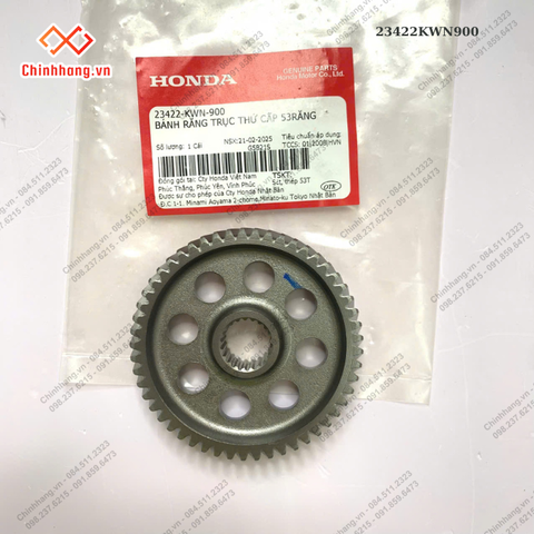 Bánh răng trục thứ cấp 53răng AB 125 / PCX 125 / SH 125 / SH MODE