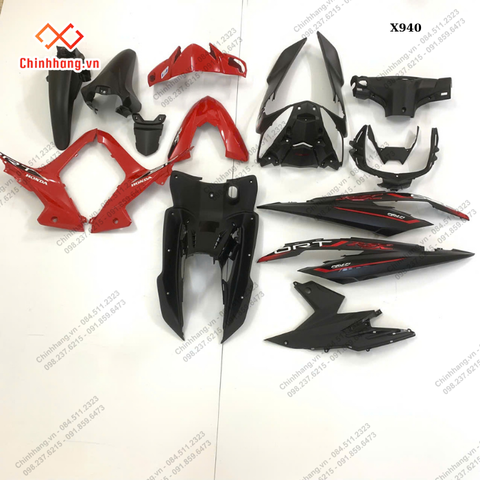 BỘ NHỰA WAVE 110 RSX 2023 ĐỎ ĐEN ĐĨA