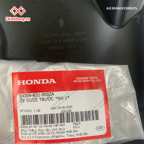 Ốp dưới trước *NH-1*-BỘ NHỰA SH 150-2012 MÀU ĐEN