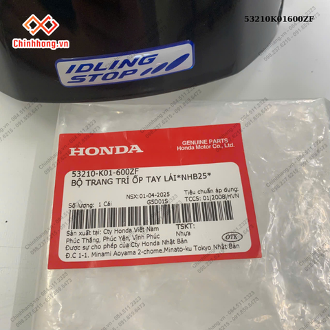 Bộ trang trí ốp tay lái*NHB25*-BỘ NHỰA SH 150-2012 MÀU ĐEN