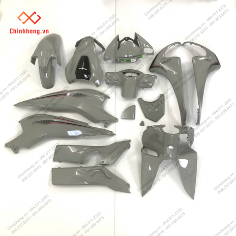 BỘ NHỰA BÓNG-BỘ NHỰA Vision 2023 phiên bản thể thao,Màu Xám Xi Măng Đen