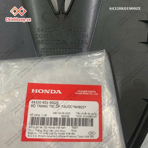 Bộ trang trí ốp trước*NHB25*-BỘ NHỰA SH 150-2012 MÀU ĐEN