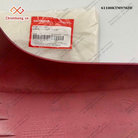 Chắn bùn A trước *R313C*-BỘ NHỰA FUTURE Neo 125-2005- màu đỏ đậm