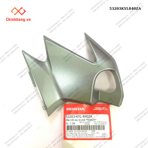 Nắp trên tay lái phải-BỘ NHỰA FUTURE X 2010 MÀU XÁM