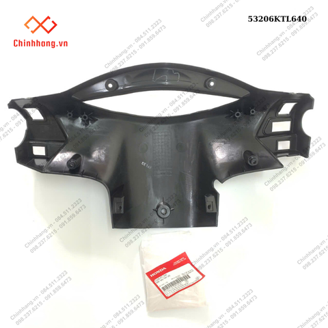 Nắp sau tay lái-BỘ NHỰA WAVE S 100 2008 MÀU ĐEN